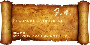 Frankovits Arianna névjegykártya